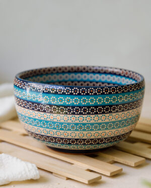 Bowl barro capuleado arcoíris 17 cm.