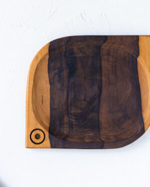 Plato de madera modelo puerto.