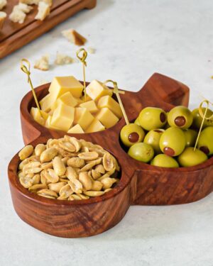 Plato de madera Trébol