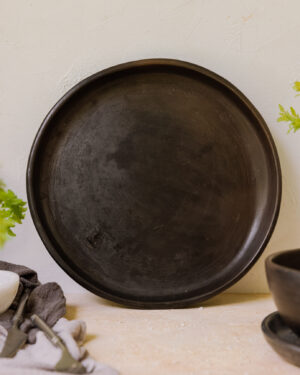 Plato pastelero sin borde barro bruñido 18 cm