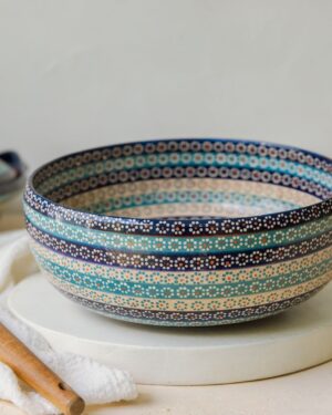 Ensaladera barro capuleado arcoíris