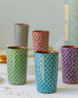 Tequilero de barro capuleado