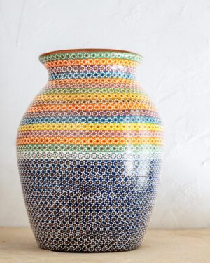 Jarrón Zitácuaro de barro capuleado 30 cm.