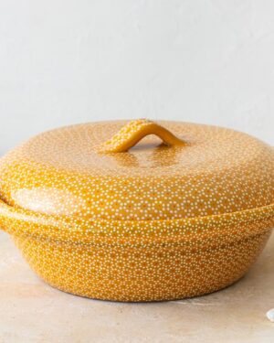 Cazuela chica de barro capuleado un tono