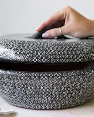 Cazuela grande de barro capuleado un tono