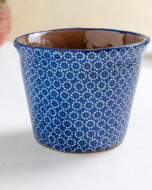 Maceta tradicional de barro capuleado