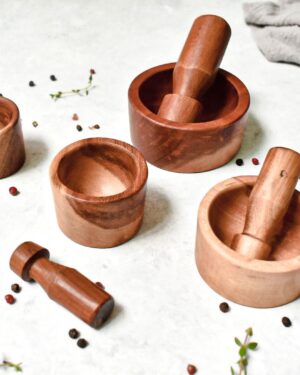 Mortero de madera 4.5 cm.