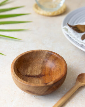 Bowl de madera de 10 cms de diámetro por 4 cms de altura