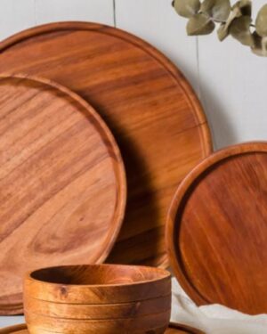 Base circular de madera 25 cm.