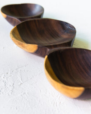 Salsera de 3 cuencos katalox