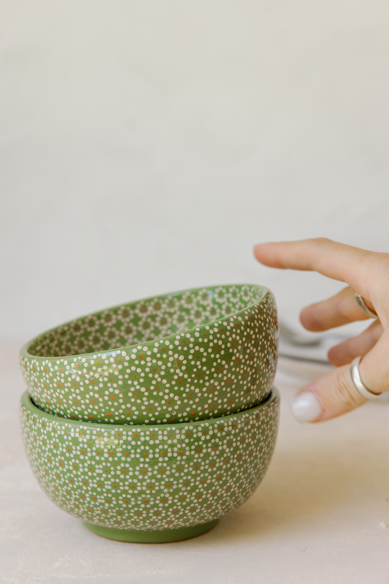 Bowl barro capuleado flor un tono chica 13 cm.