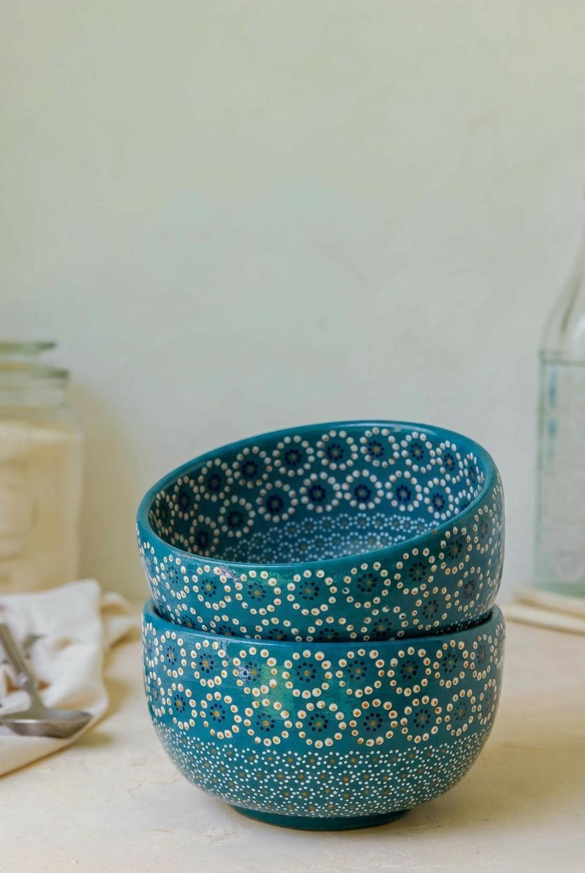 Bowl de barro capuleado flor grande 13 cm. - Image 4