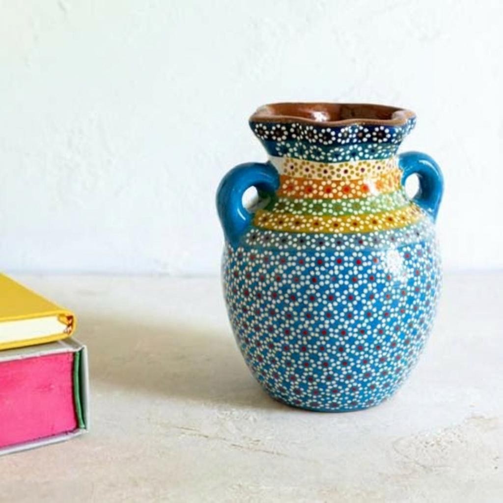 Jarrón Zamora de barro capuleado - Image 2