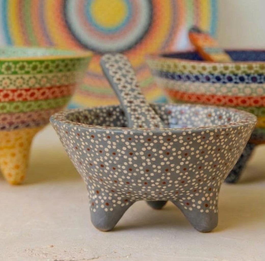 Molcajete tradicional barro capuleado un tono. - Image 4