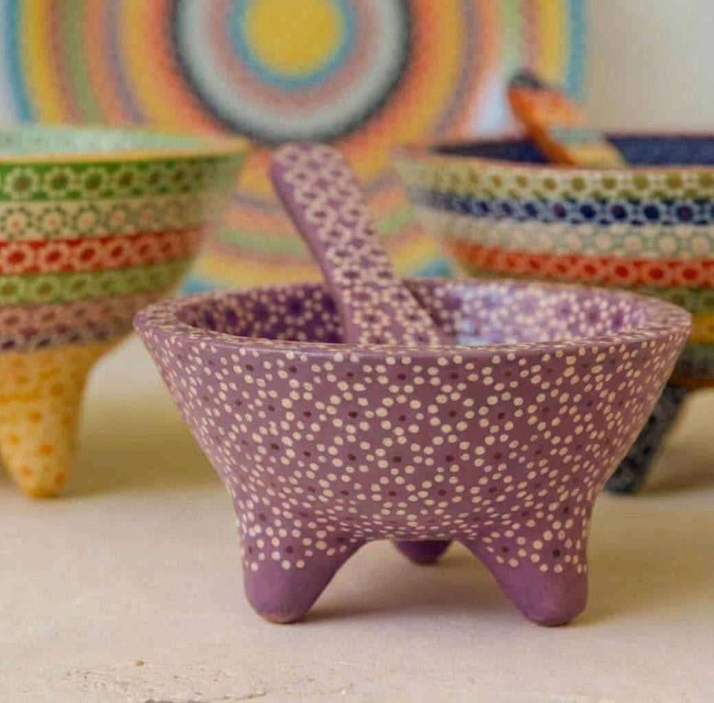 Molcajete tradicional barro capuleado un tono. - Image 7