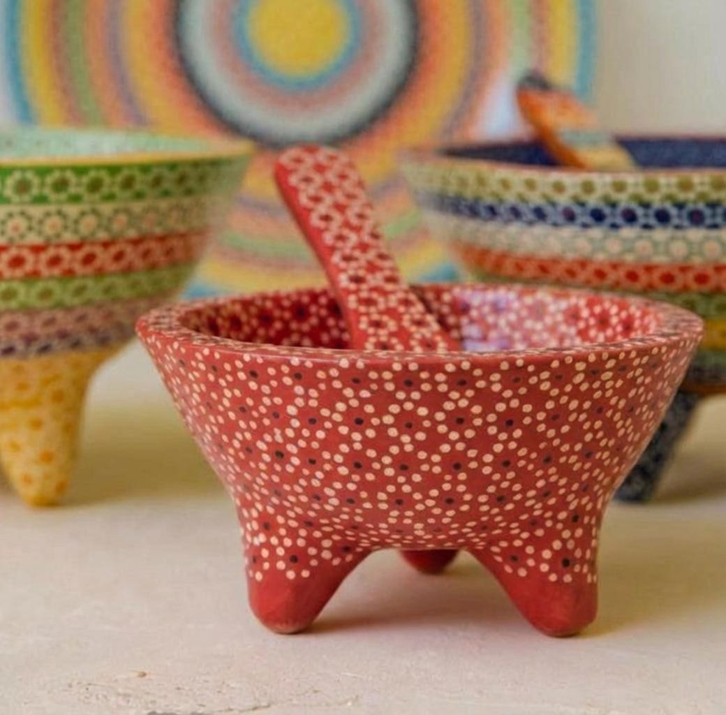 Molcajete tradicional barro capuleado un tono. - Image 8