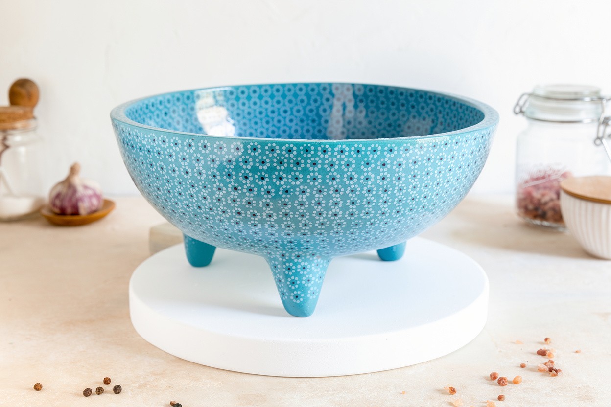 Molcajete tradicional barro capuleado un tono. - Image 2