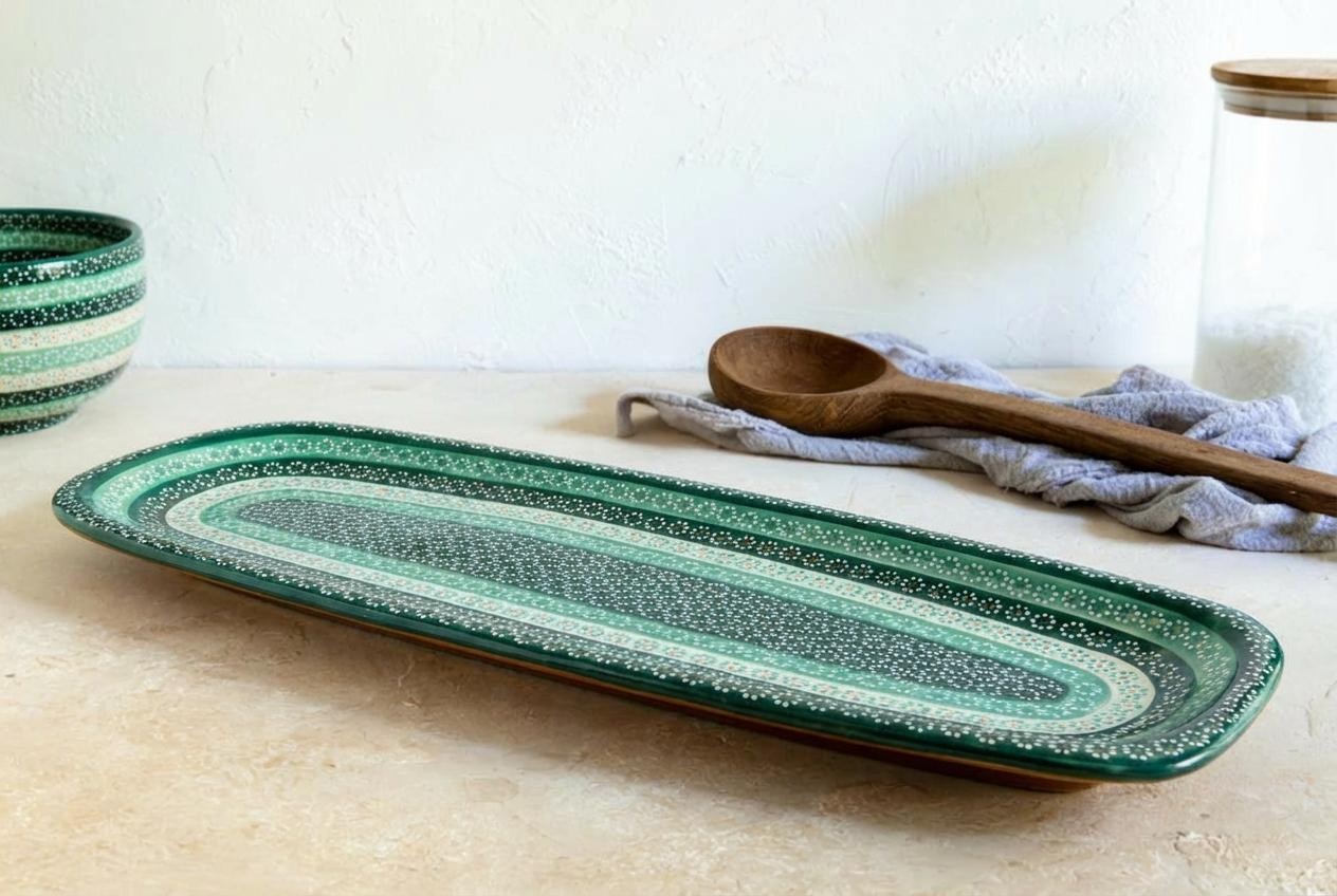 Charola larga de barro capuleado arcoíris - Image 4