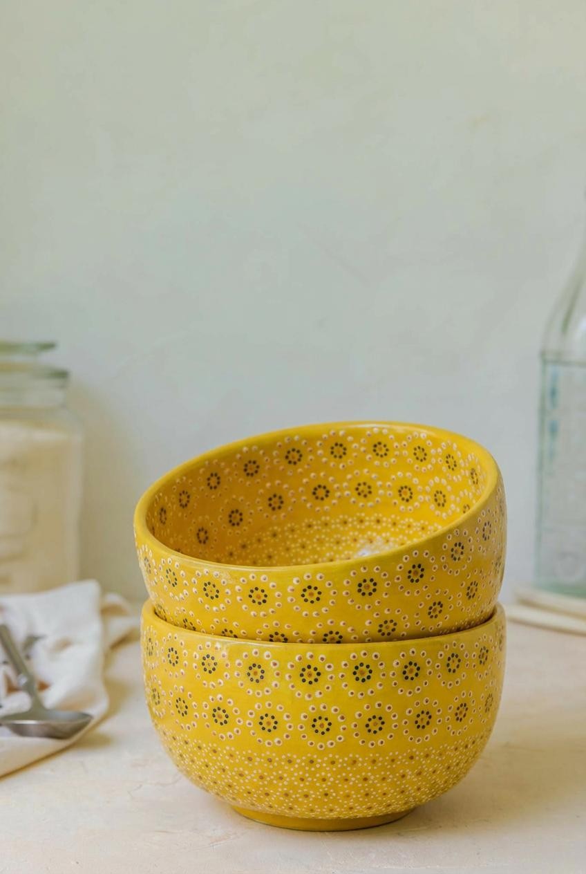 Bowl de barro capuleado flor grande 13 cm. - Image 7