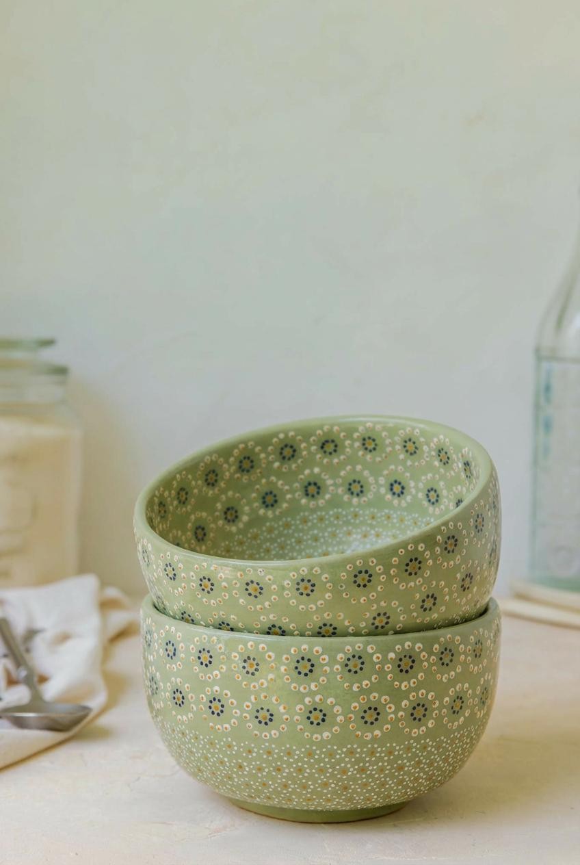 Bowl de barro capuleado flor grande 13 cm. - Image 9