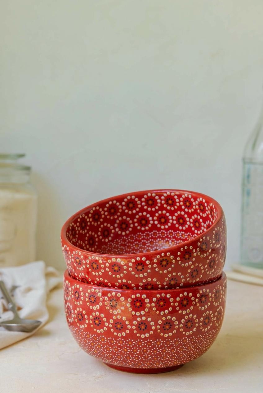 Bowl de barro capuleado flor grande 13 cm. - Image 10