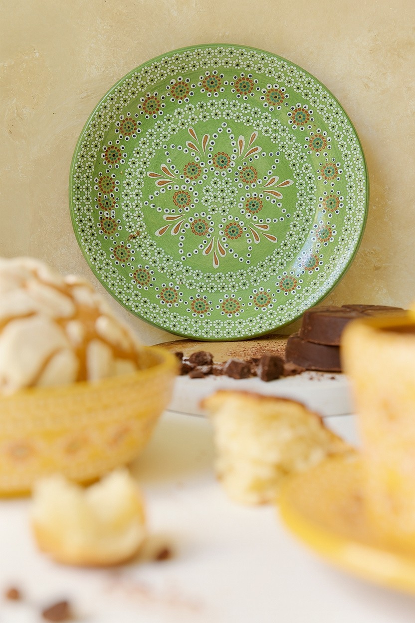 Plato barro capuleado flor grande - Image 2