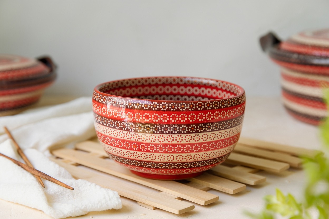 Bowl barro capuleado arcoíris 17 cm. - Image 2