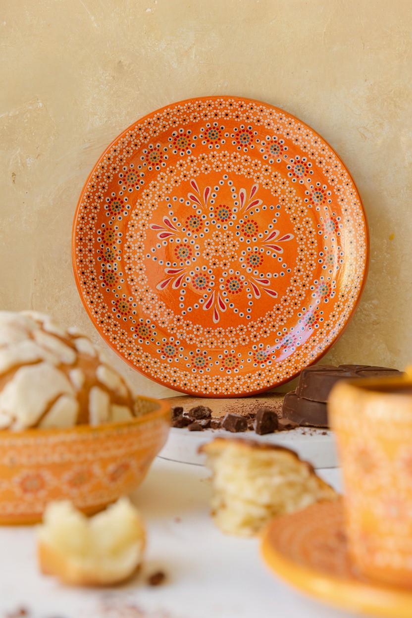 Plato barro capuleado flor grande - Image 4