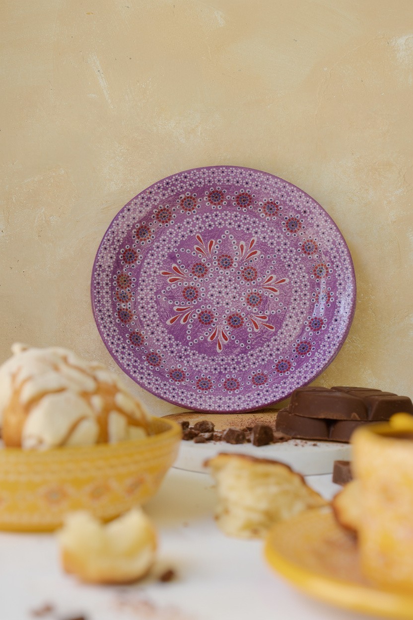 Plato barro capuleado flor grande - Image 5