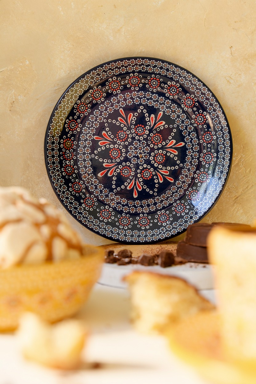 Plato barro capuleado flor grande - Image 7