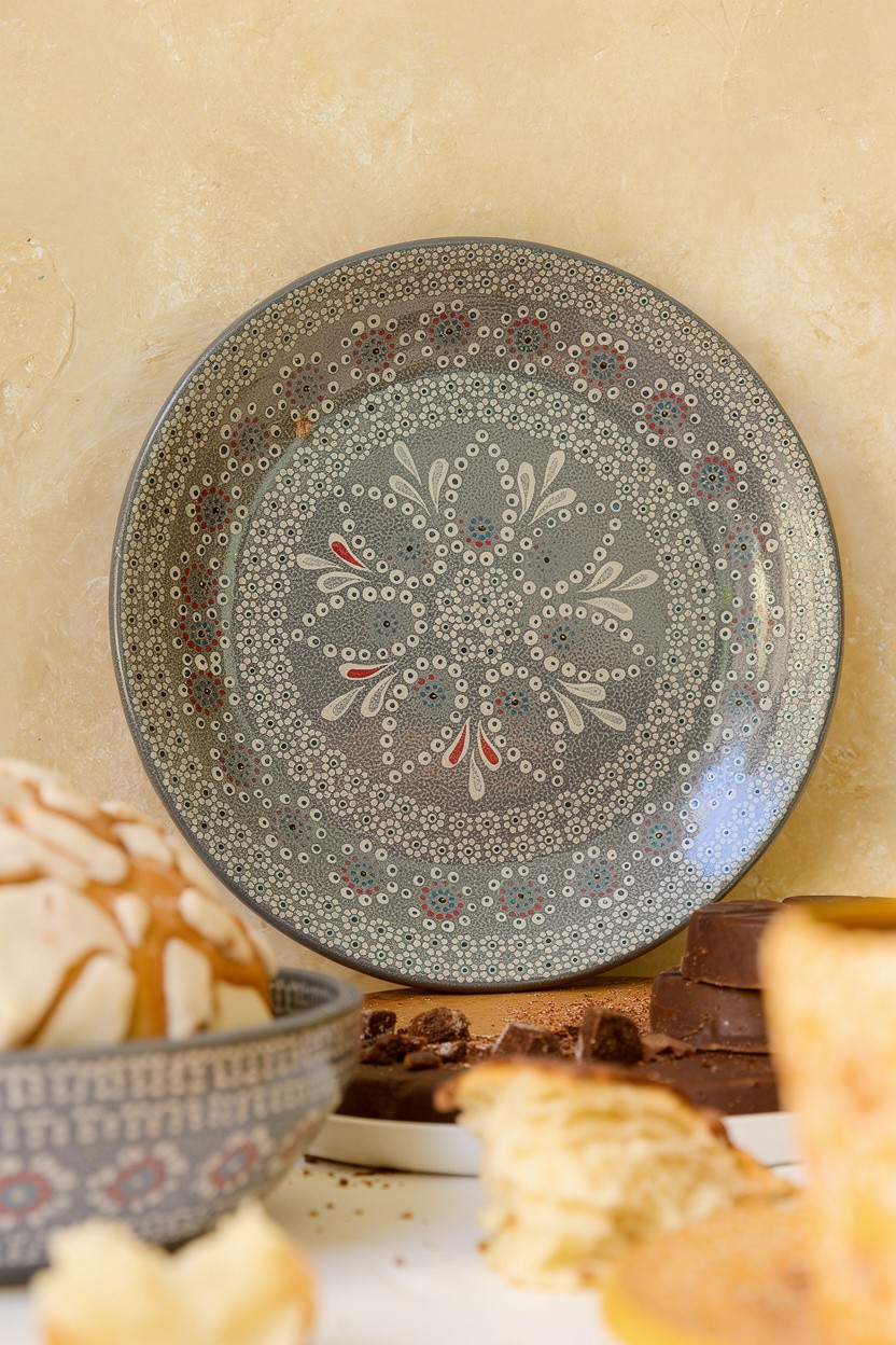 Plato barro capuleado flor grande - Image 8