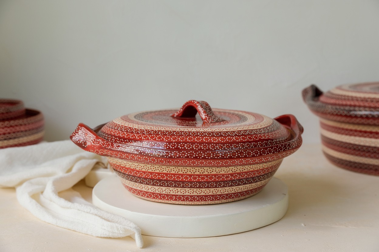 Cazuela chica barro capuleado arcoíris - Image 4