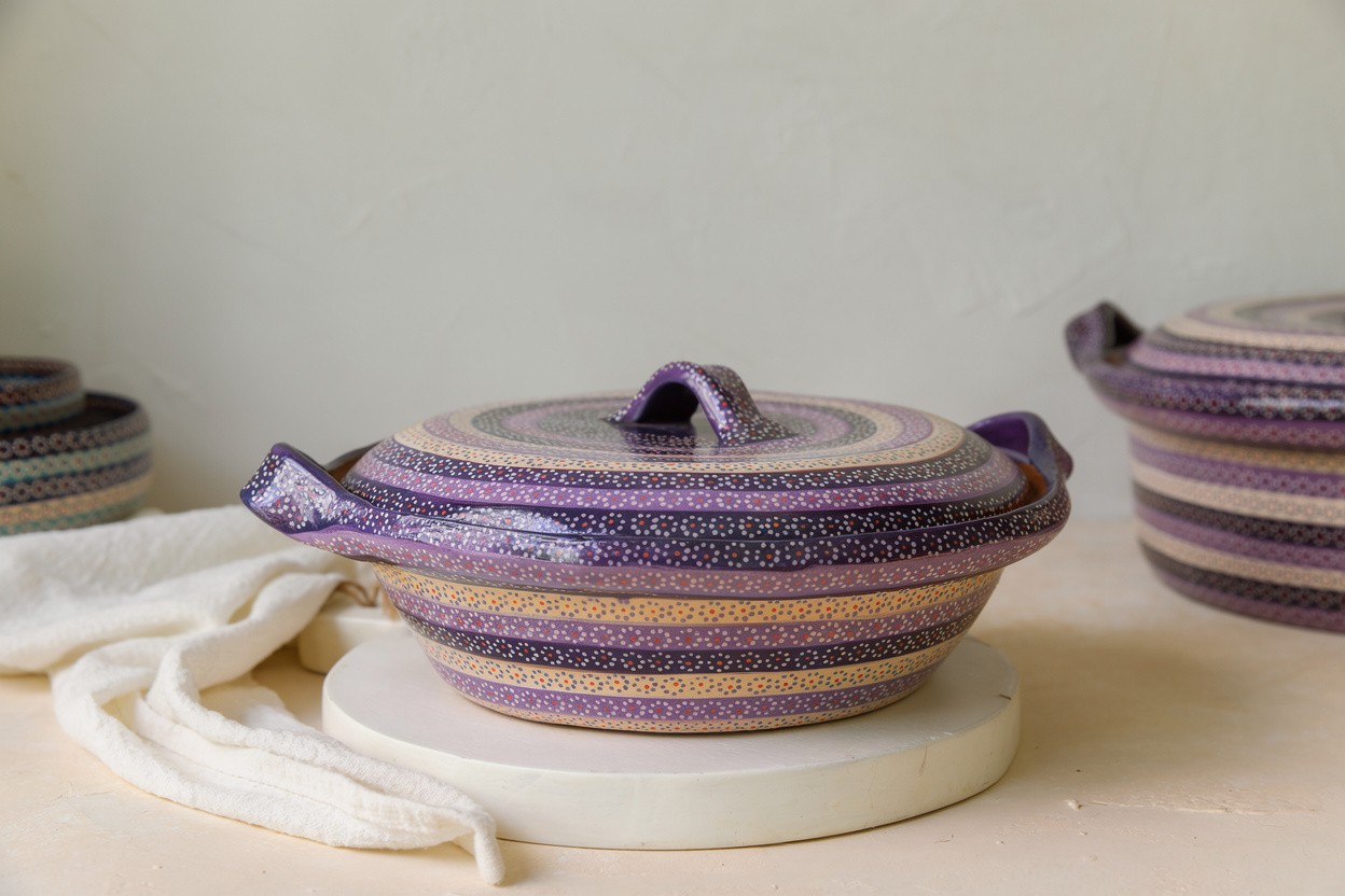 Cazuela chica barro capuleado arcoíris - Image 2