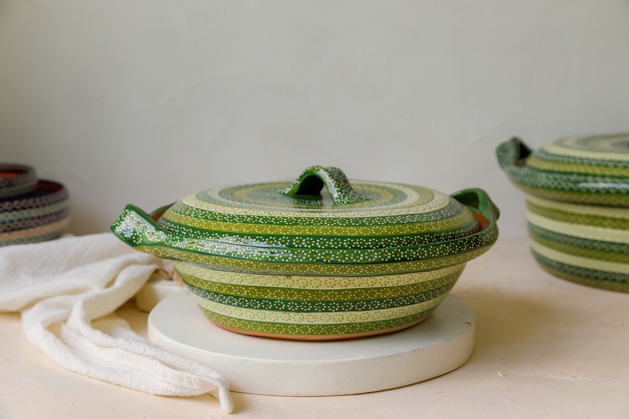 Cazuela chica barro capuleado arcoíris - Image 3