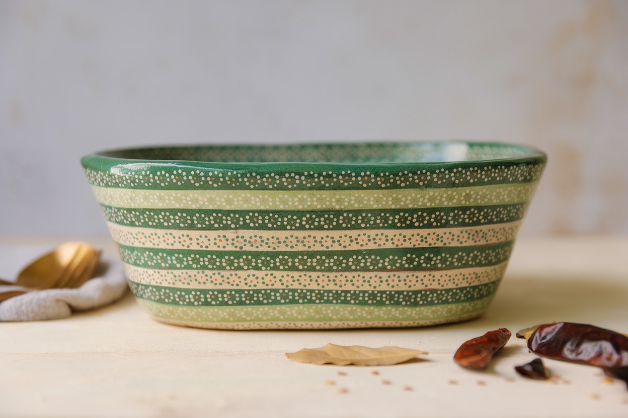 Ensaladera de barro capuleado ovalada arcoíris - Image 2