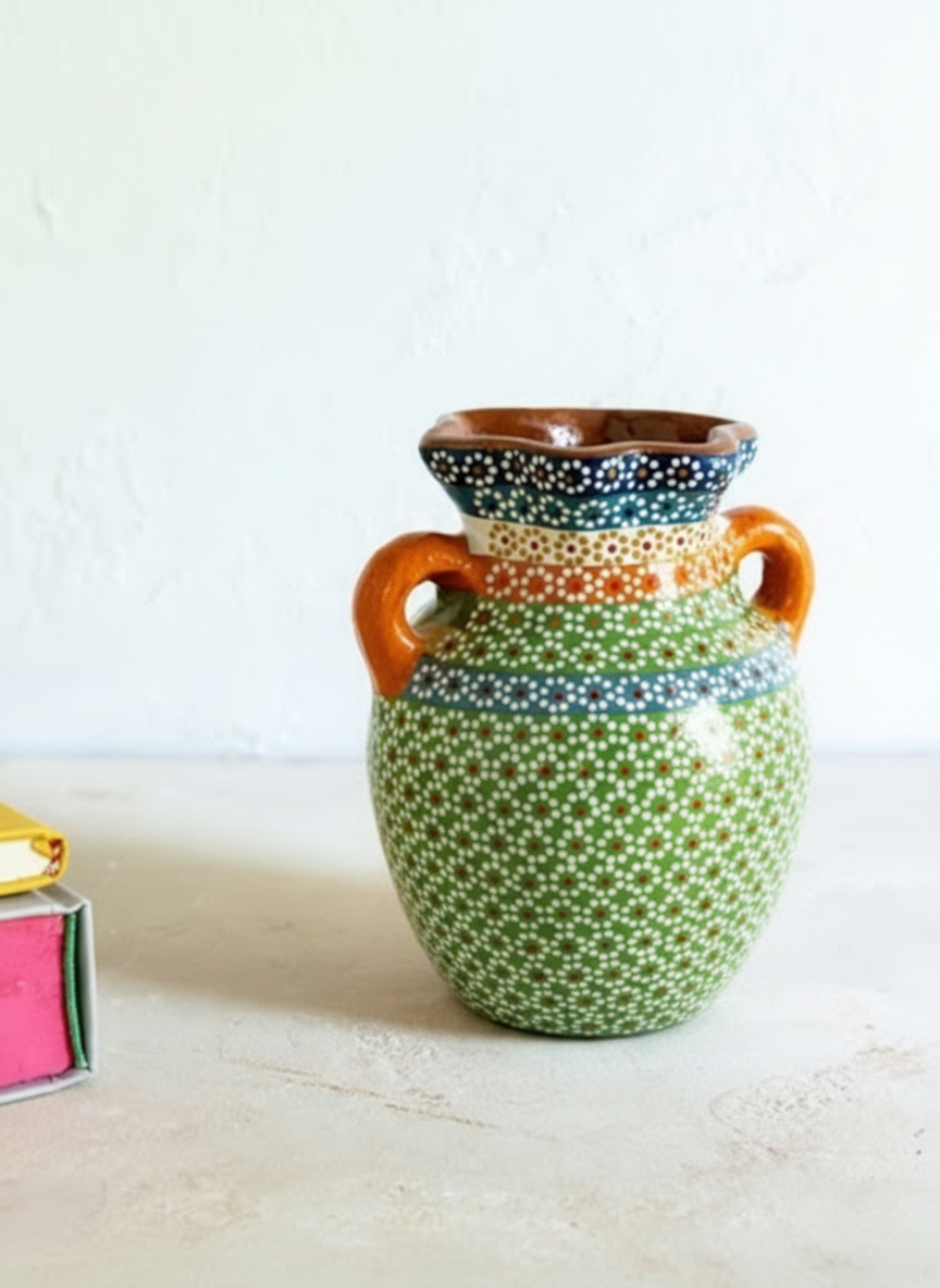 Jarrón Zamora de barro capuleado - Image 4