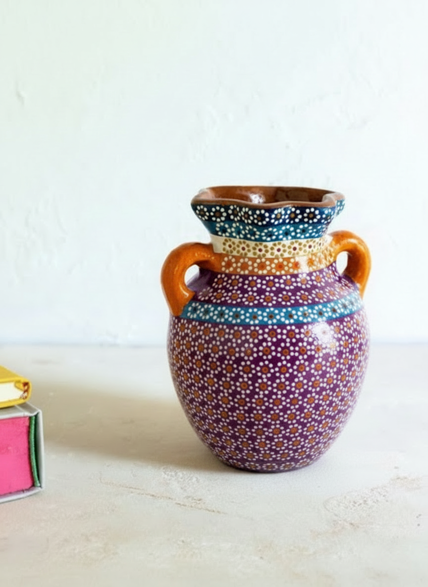 Jarrón Zamora de barro capuleado - Image 6