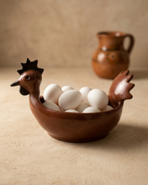 Gallina koo de barro bruñido