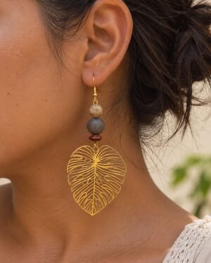Aretes hoja